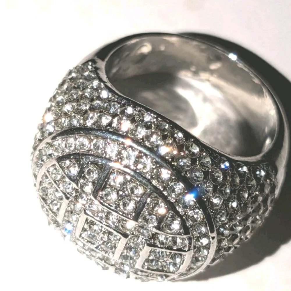 3Ct Round Lab-Created Diamond 14K White Gold Plated Pave Men's Pinky Ring Sz 9